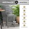 Gray HDPE Outdoor Bar Stool 30 Inch Seat Weatherproof Patio Chair with Footrest